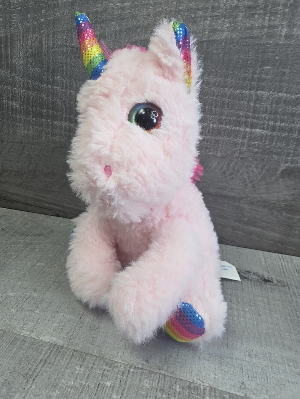 Pink Unicorn Plush Stuffed Animal Shimmer Rainbow Sparkle Girl Toy Soft g61